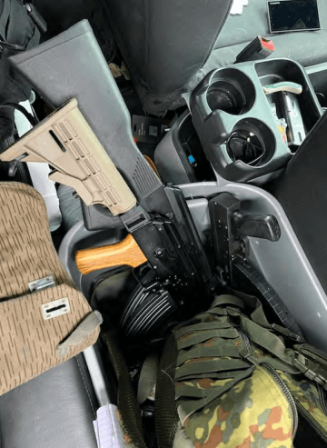 weapons in a car
